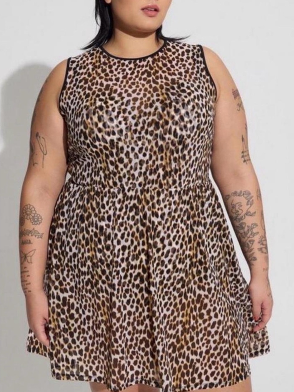 NWT Torrid Leopard Print Swim-Dress - Size 5 D/DD
